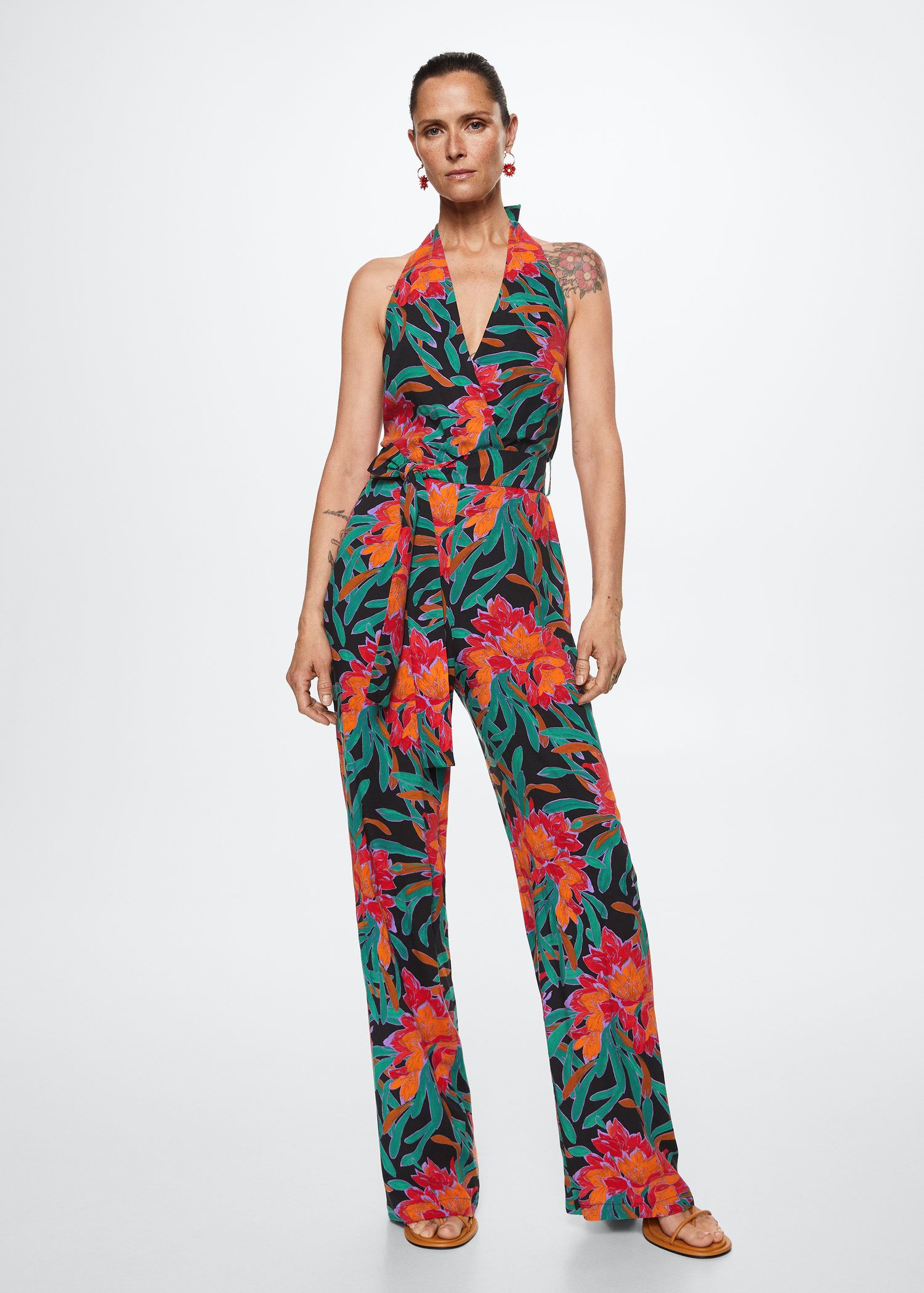 mango floral jumpsuit