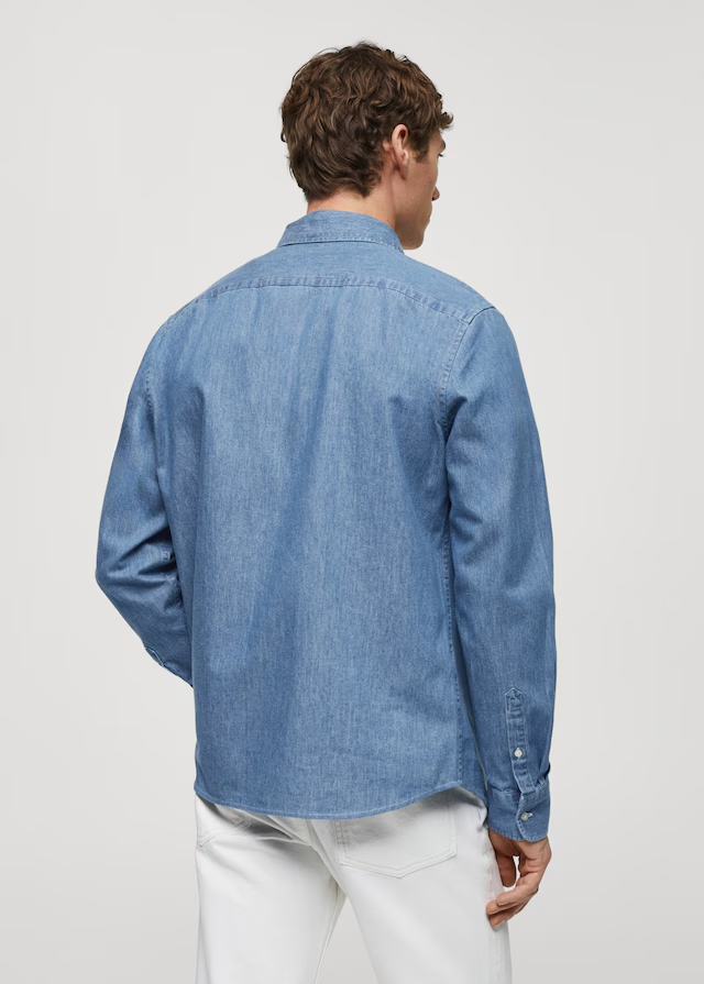 Mango Denim Overshirt Whit Pockets