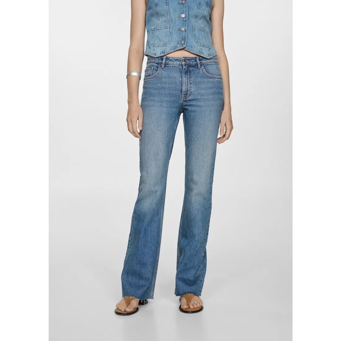 Mango Flare Mid Rise Jeans