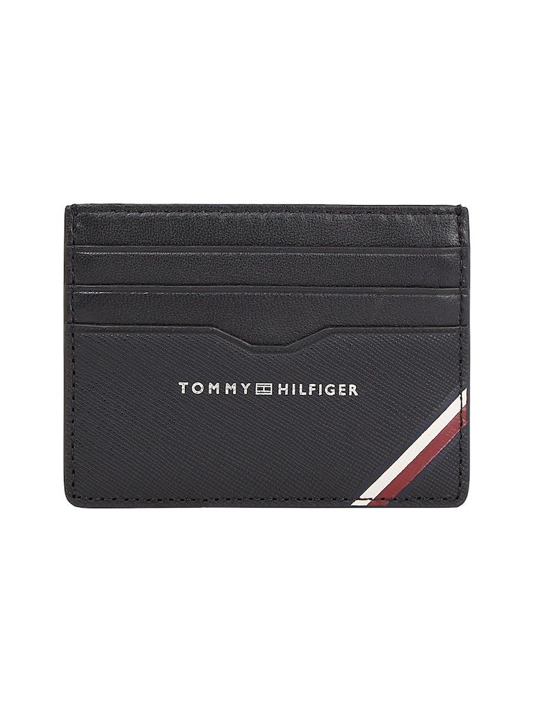 Tommy Hilfiger Contrasting Textured Leather Card Holder
