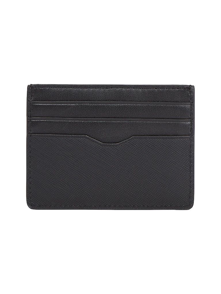 Tommy Hilfiger Contrasting Textured Leather Card Holder