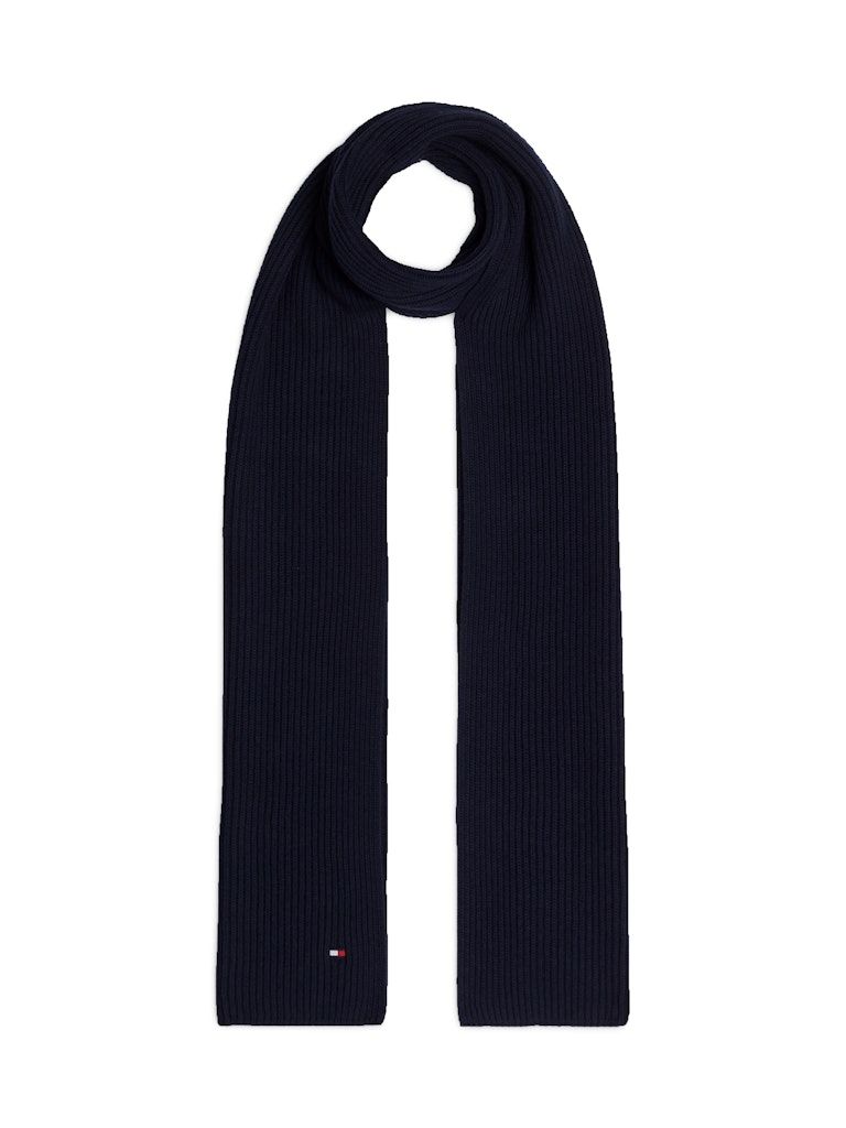 Tommy Hilfiger Flag Embroidery Scarf Whit Cashmere