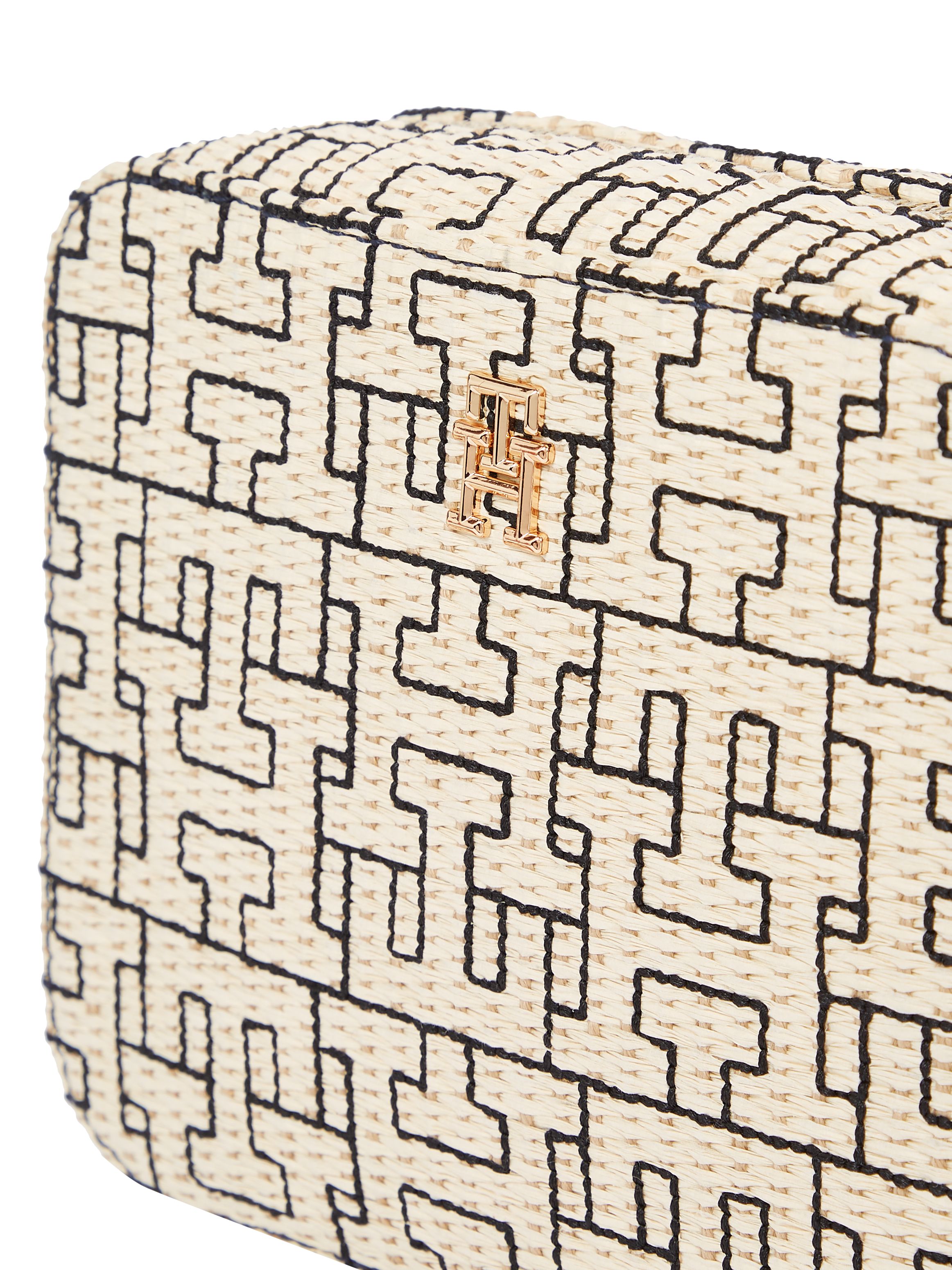 Tommy Hilfiger City Straw Embroidery Crossover Bag
