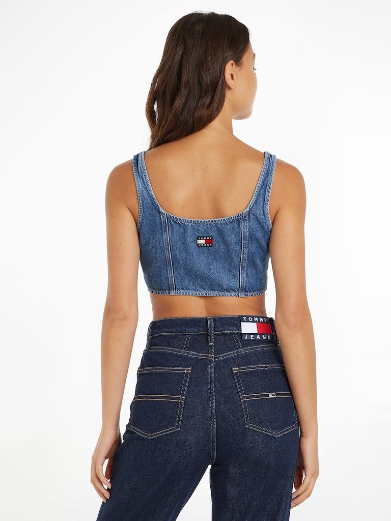 Tommy Jeans Slim Fit Denim Crop Top