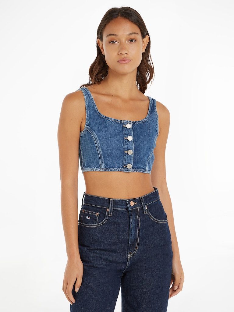 Tommy Jeans Slim Fit Denim Crop Top