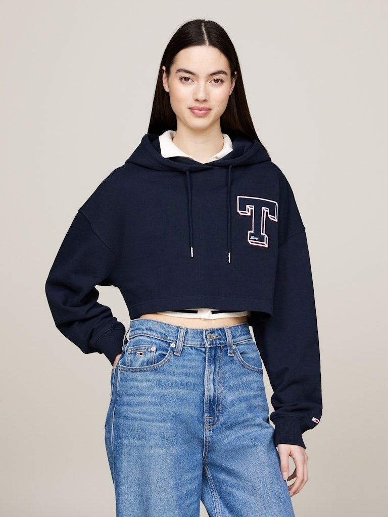 Tommy Jeans Cropped Letterman Hoody