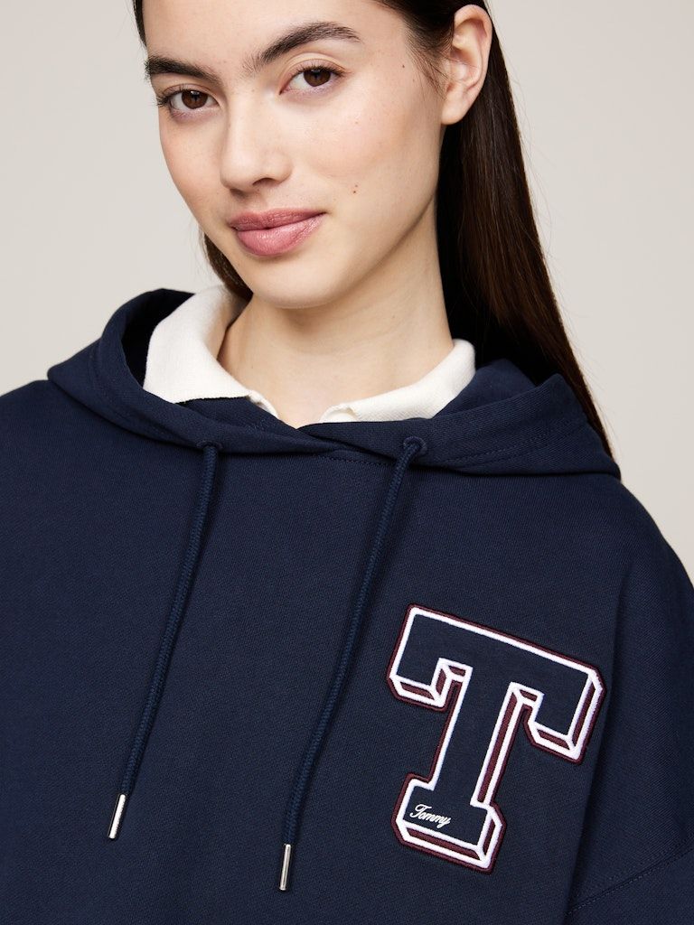 Tommy Jeans Cropped Letterman Hoody