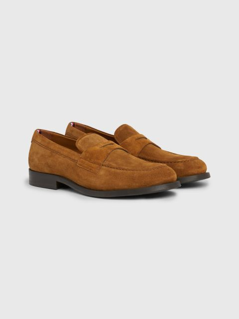 Tommy Hilfiger Suede Slip On Loafers