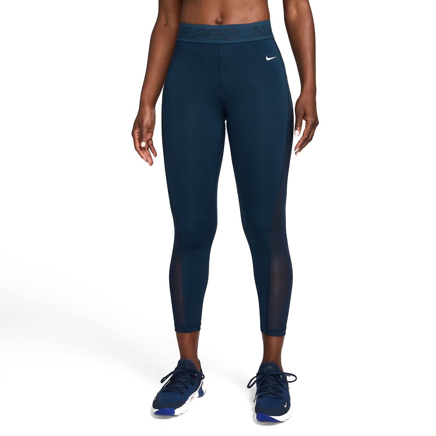 Nike Pro Mid Rise 7/8 Mesh Panelled Leggings