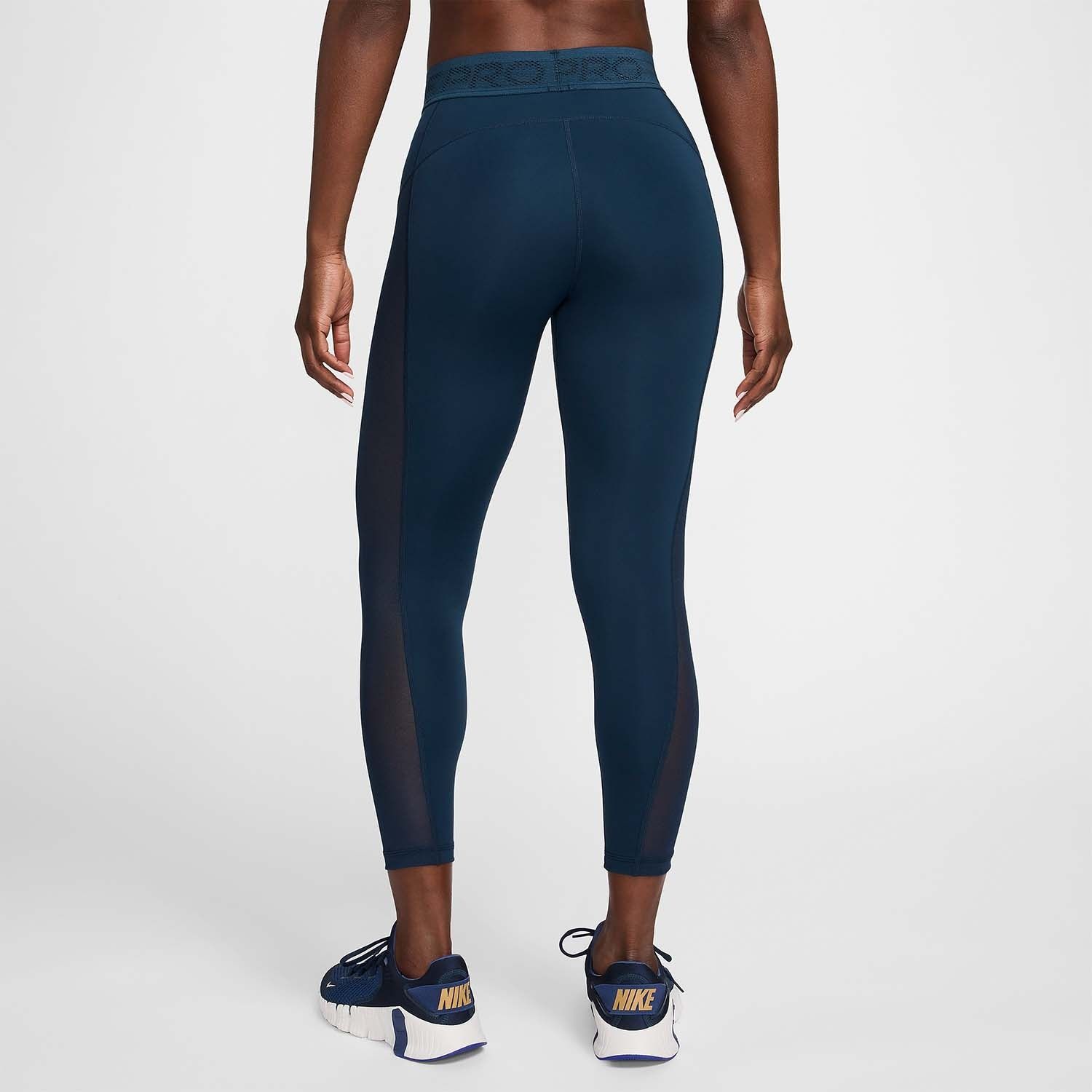 Nike Pro Mid Rise 7/8 Mesh Panelled Leggings