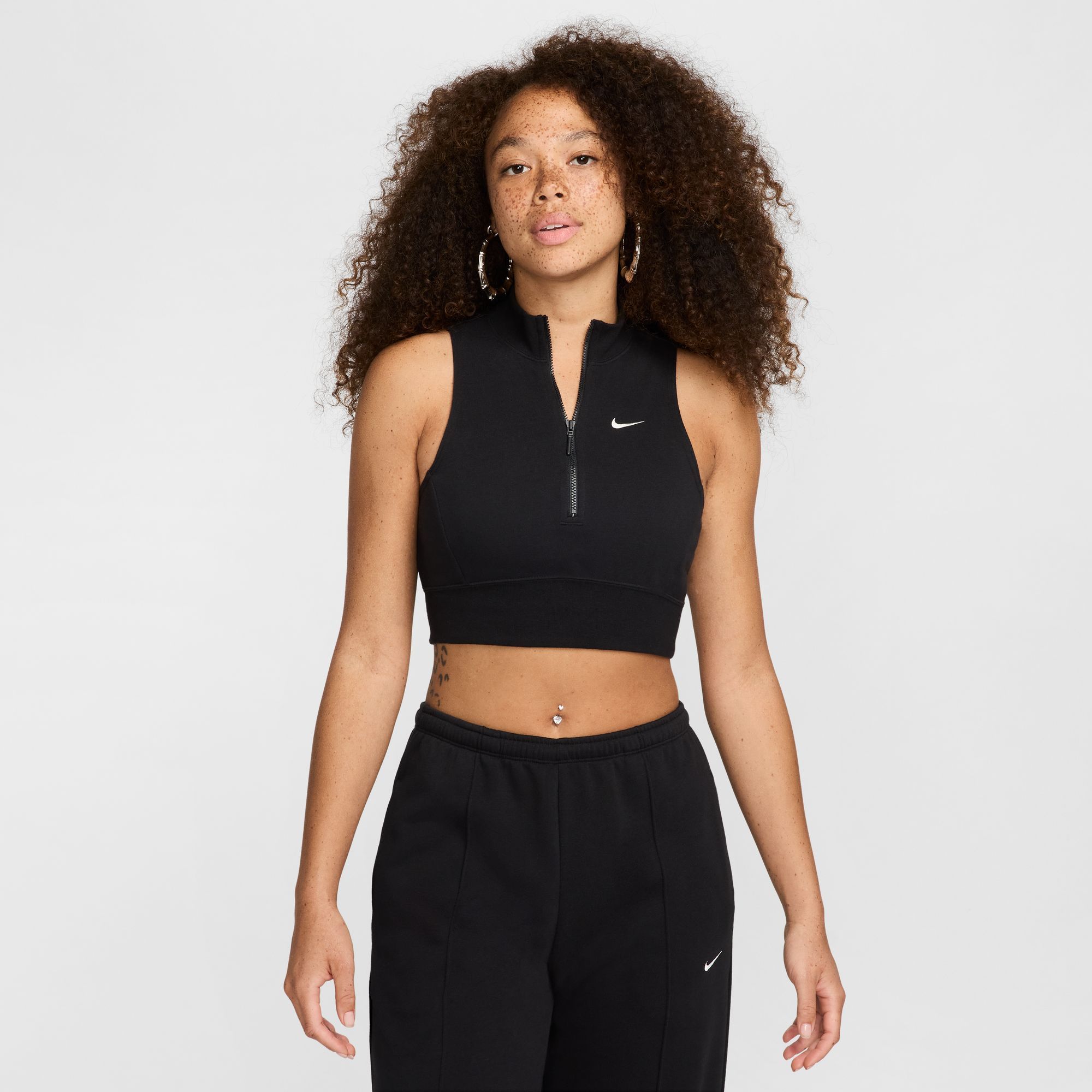 Nike Sportswear Chill Terry Women's Slim Cropped 1/2-Zip French Terry Tank Top