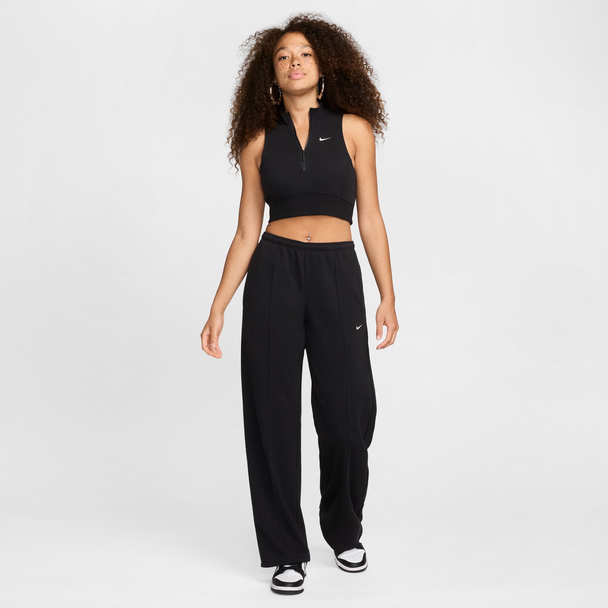 Nike Sportswear Chill Terry Women's Slim Cropped 1/2-Zip French Terry Tank Top