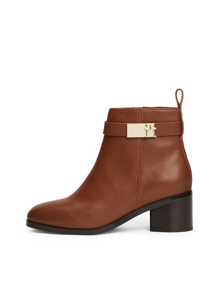 Tommy Hilfiger Mid Block Heel Leather Boots