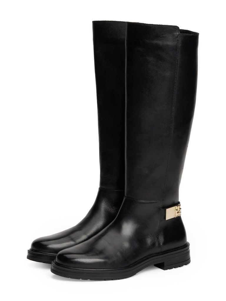 Tommy Hilfiger Leather Ankle Strap High Boots