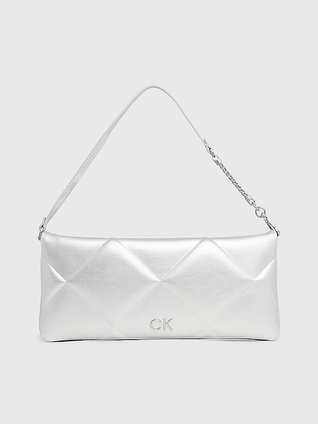 Calvin Klein Jeans Metallic Quilted Clutch Bag