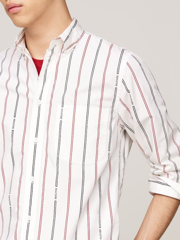 Tommy Hilfiger Monotype Pinstripe Regular Fit Shirt