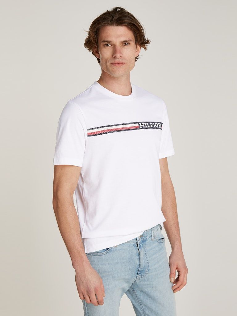 Tommy Hilfiger Chest Stripe Logo T-Shirt
