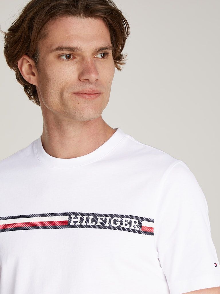 Tommy Hilfiger Chest Stripe Logo T-Shirt