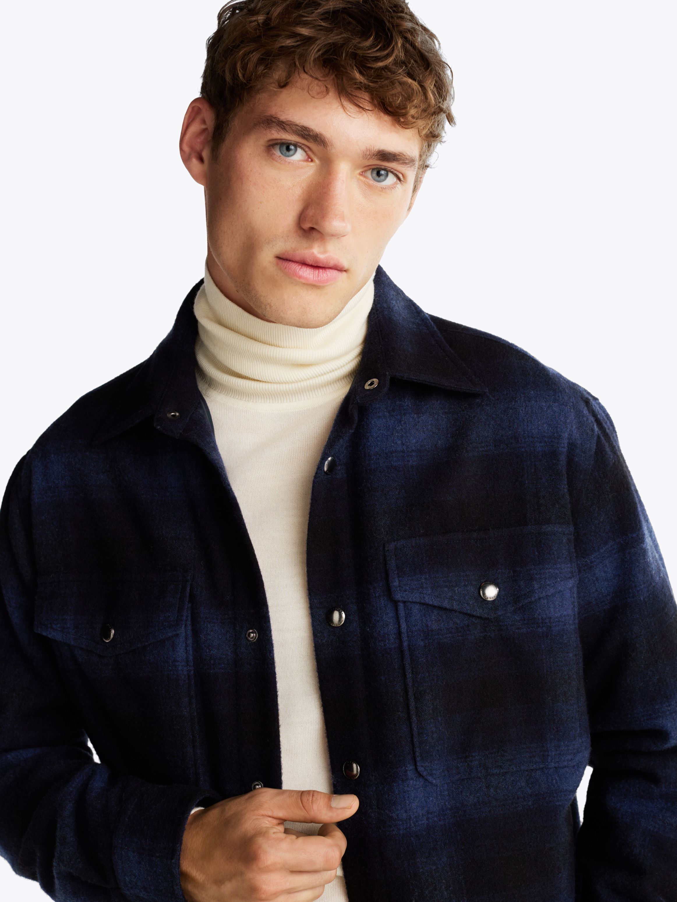 Tommy Hilfiger Brushed Check Wool Rich Overshirt