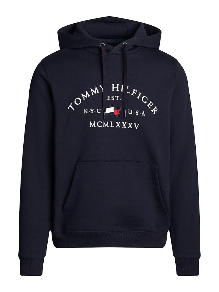 Tommy Hilfiger Arched Logo Drawstring Hoodie