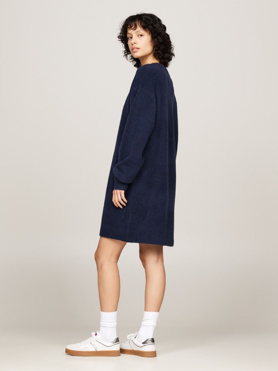 Tommy Jeans Relaxed Jumper Dress With Wool