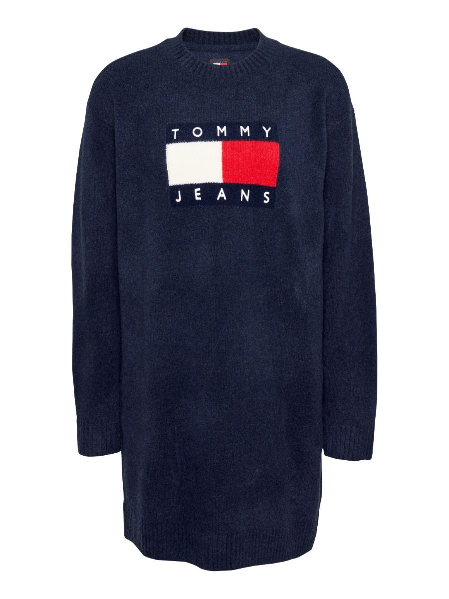 Tommy Jeans Relaxed Jumper Dress With Wool